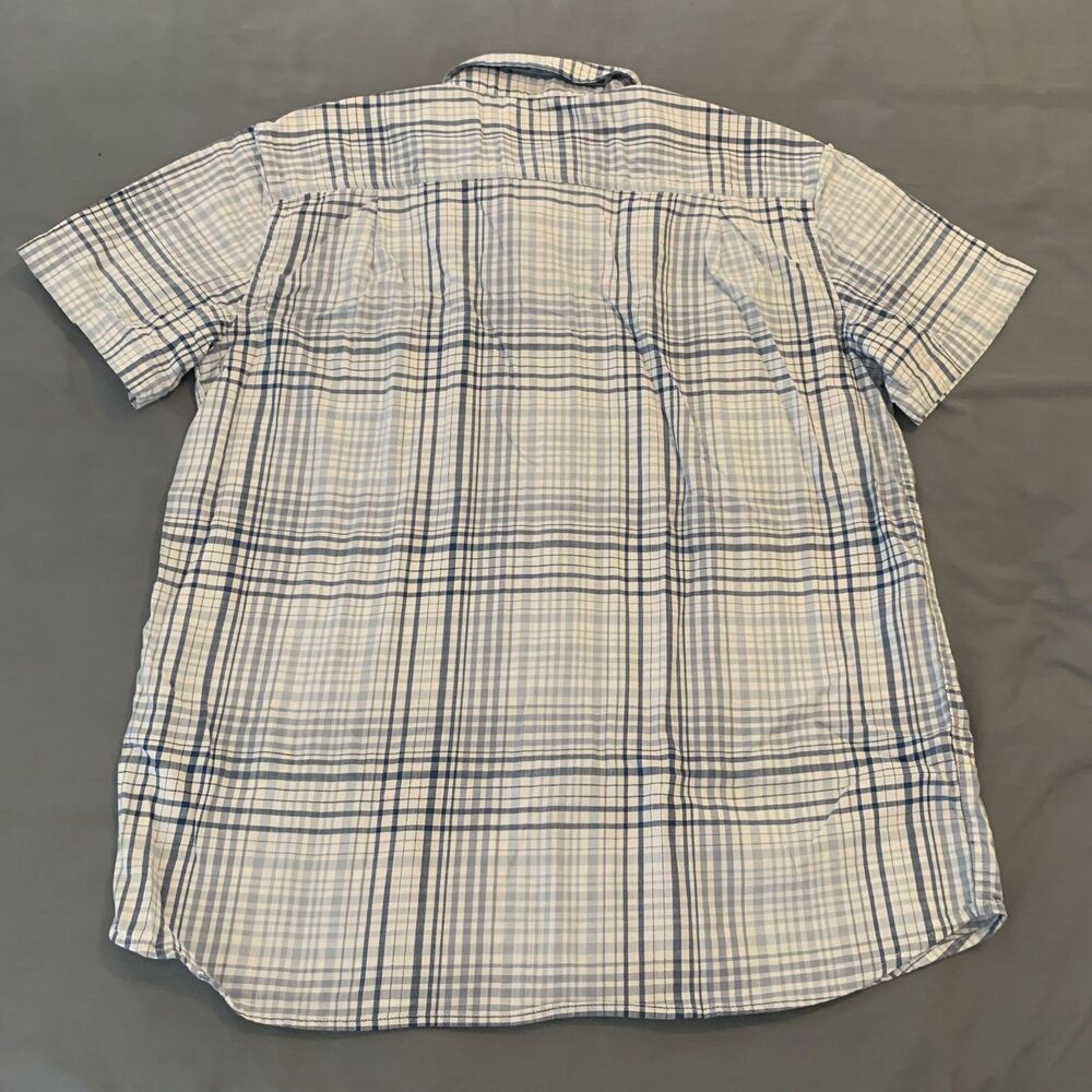 Carhartt Shirt Mens Large Blue Plaid Rugged Flex Relaxed Fit Short Sleeve TW5701 - Picture 6 of 7